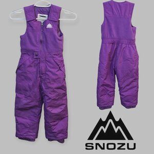 Snozu PURPLE Insulated Snow Bib Overall Ski  Kids Girls Size 5